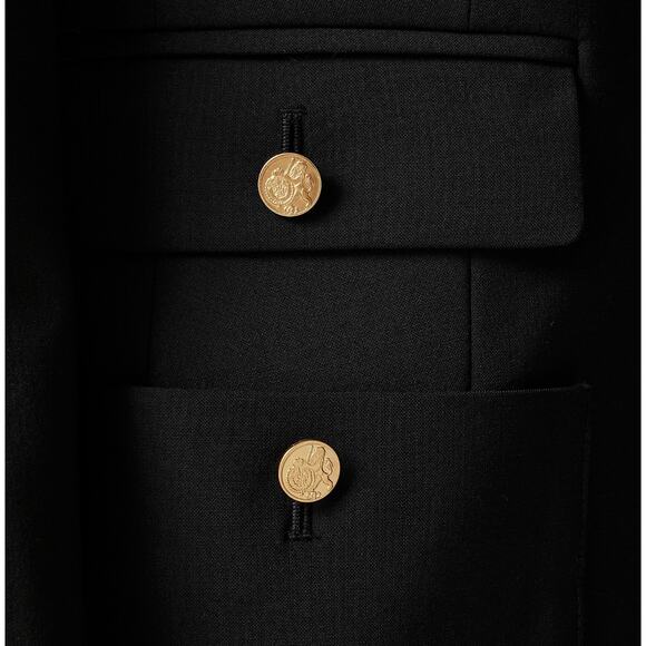 J.Crew Vivienne Blazer Italian Bi Stretch Wool Blend Black Classic $348 US 0 NWT - Picture 4 of 16